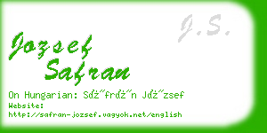 jozsef safran business card